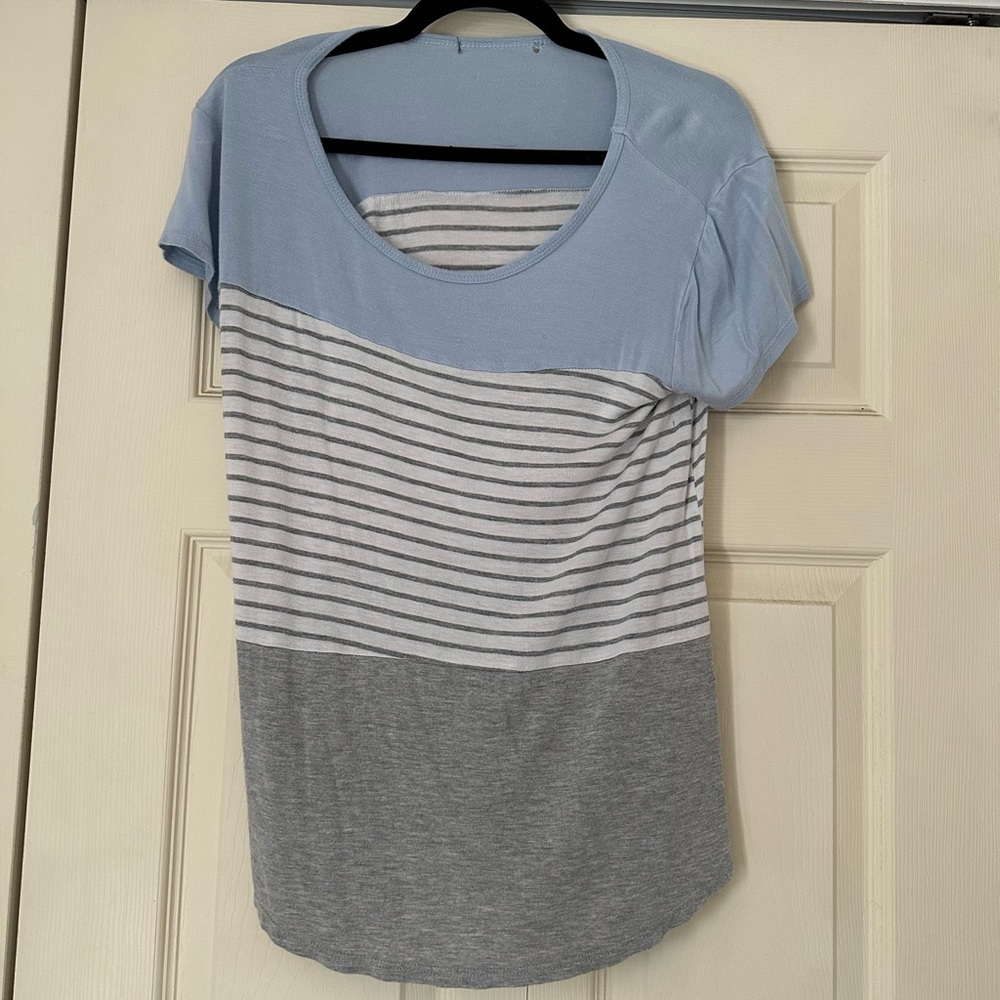 Striped short sleeved shirt